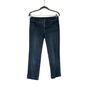 SoCa St.John Mid Rise Zipper Pocket Cropped Denim Blue Jeans Size 6